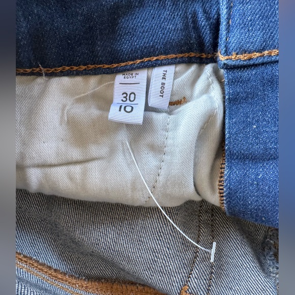 Loft the boot raw hem Stylish Blue Denim Jeans Sz 10 - Picture 10 of 11